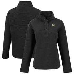 NFL Green Bay Packers Cutter & Buck Women's Hunts Point Eco Half-Snap Sweatshirt
