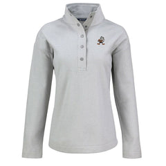 NFL Cleveland Browns Cutter & Buck Women's Hunts Point Eco Half-Snap Sweatshirt
