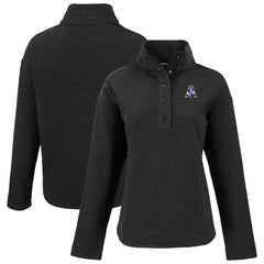 NFL New England Patriots Cutter & Buck Women's Hunts Point Eco Half-Snap Sweatshirt