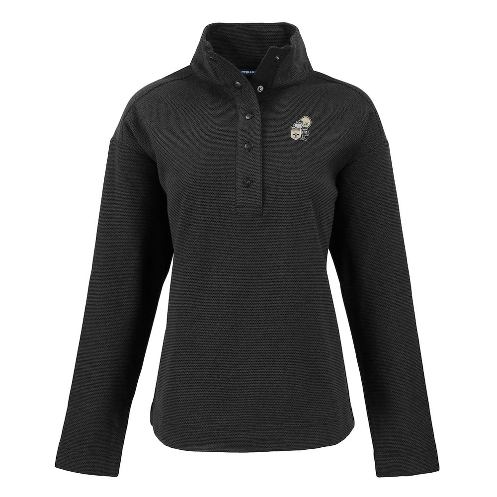 NFL New Orleans Saints Cutter & Buck Women's Hunts Point Eco Half-Snap Sweatshirt