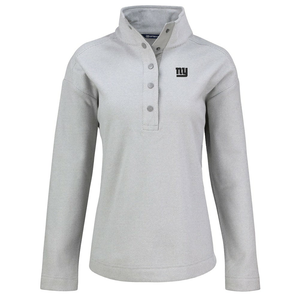 NFL New York Giants Cutter & Buck Women's Hunts Point Eco Half-Snap Sweatshirt