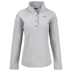 NFL Los Angeles Chargers Cutter & Buck Women's Hunts Point Eco Half-Snap Sweatshirt