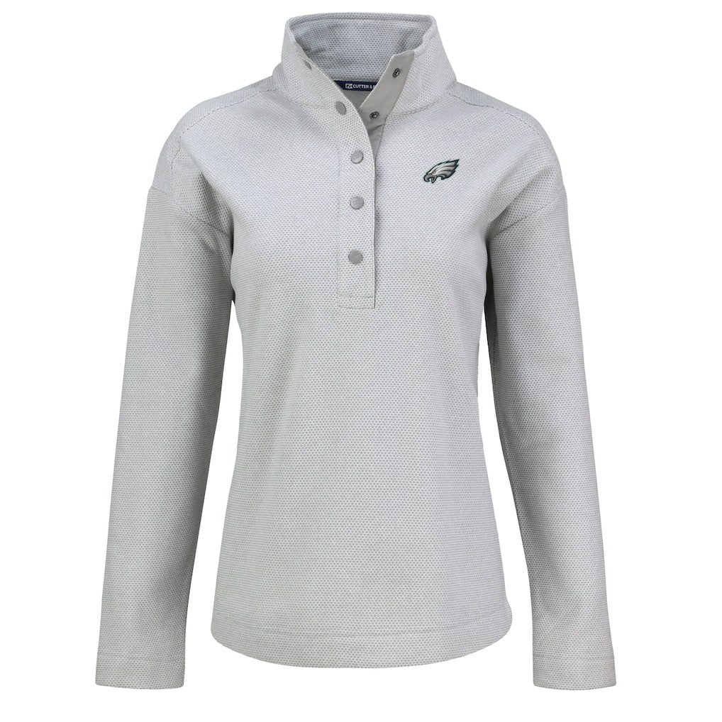 NFL Philadelphia Eagles Cutter & Buck Women's Hunts Point Eco Half-Snap Sweatshirt