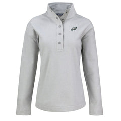 NFL Philadelphia Eagles Cutter & Buck Women's Hunts Point Eco Half-Snap Sweatshirt