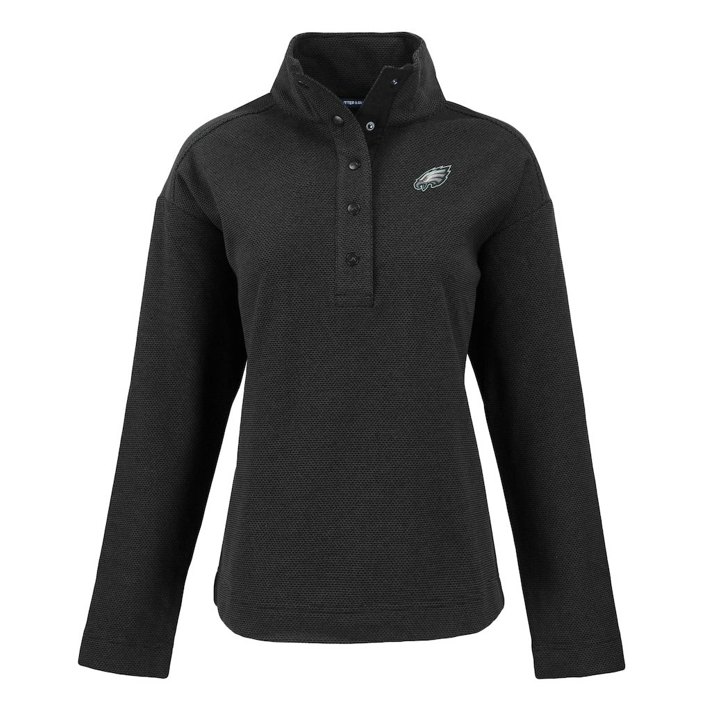 NFL Philadelphia Eagles Cutter & Buck Women's Hunts Point Eco Half-Snap Sweatshirt