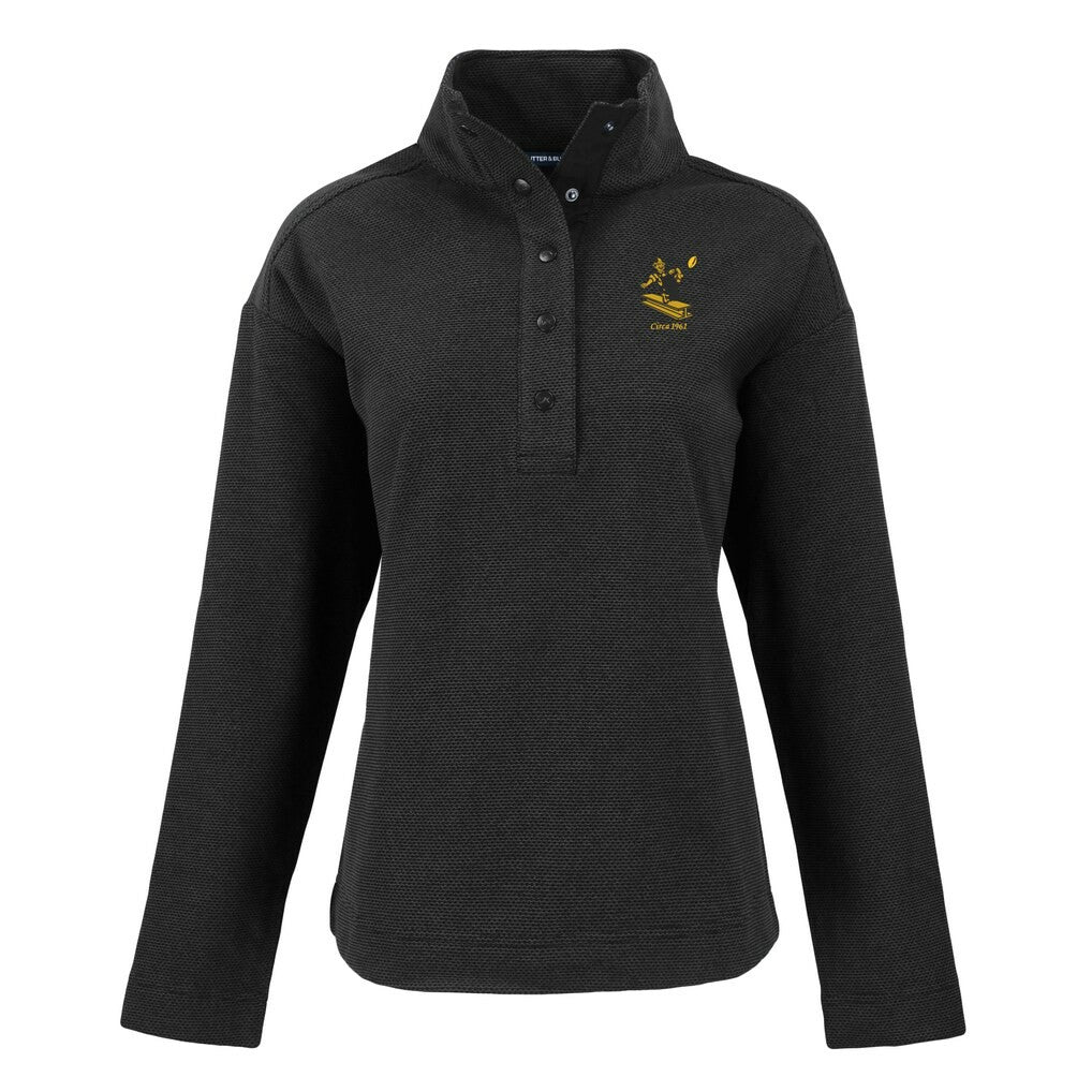 NFL Pittsburgh Steelers Cutter & Buck Women's Hunts Point Eco Half-Snap Sweatshirt