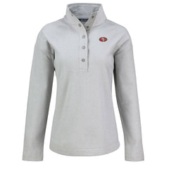 NFL San Francisco 49ers Cutter & Buck Women's Hunts Point Eco Half-Snap Sweatshirt