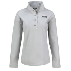 NFL Seattle Seahawks Cutter & Buck Women's Hunts Point Eco Half-Snap Sweatshirt