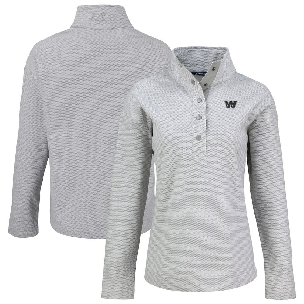 NFL Washington Commanders Cutter & Buck Women's Hunts Point Eco Half-Snap Sweatshirt