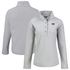 NFL Washington Commanders Cutter & Buck Women's Hunts Point Eco Half-Snap Sweatshirt