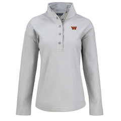 NFL Washington Commanders Cutter & Buck Women's Hunts Point Eco Half-Snap Sweatshirt