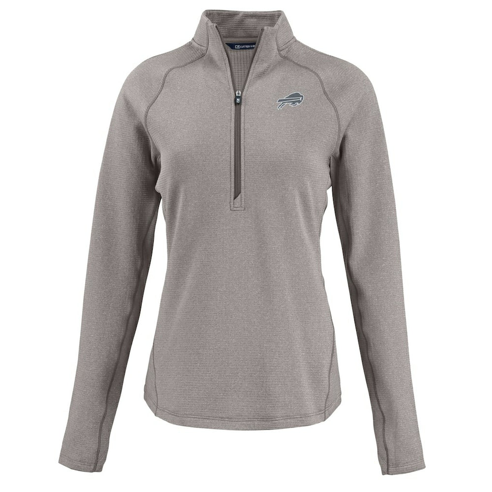 NFL Buffalo Bills Cutter & Buck Women's Peshastin Eco Fleece Recycled Tri-Blend Raglan Half-Zip Jacket