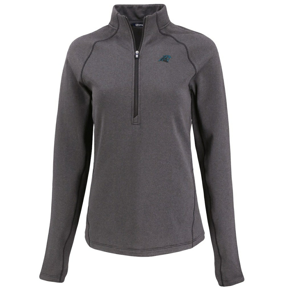 NFL Carolina Panthers Cutter & Buck Women's Peshastin Eco Fleece Recycled Tri-Blend Raglan Half-Zip Jacket