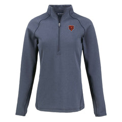NFL Chicago Bears Cutter & Buck Women's Peshastin Eco Fleece Recycled Tri-Blend Raglan Half-Zip Jacket