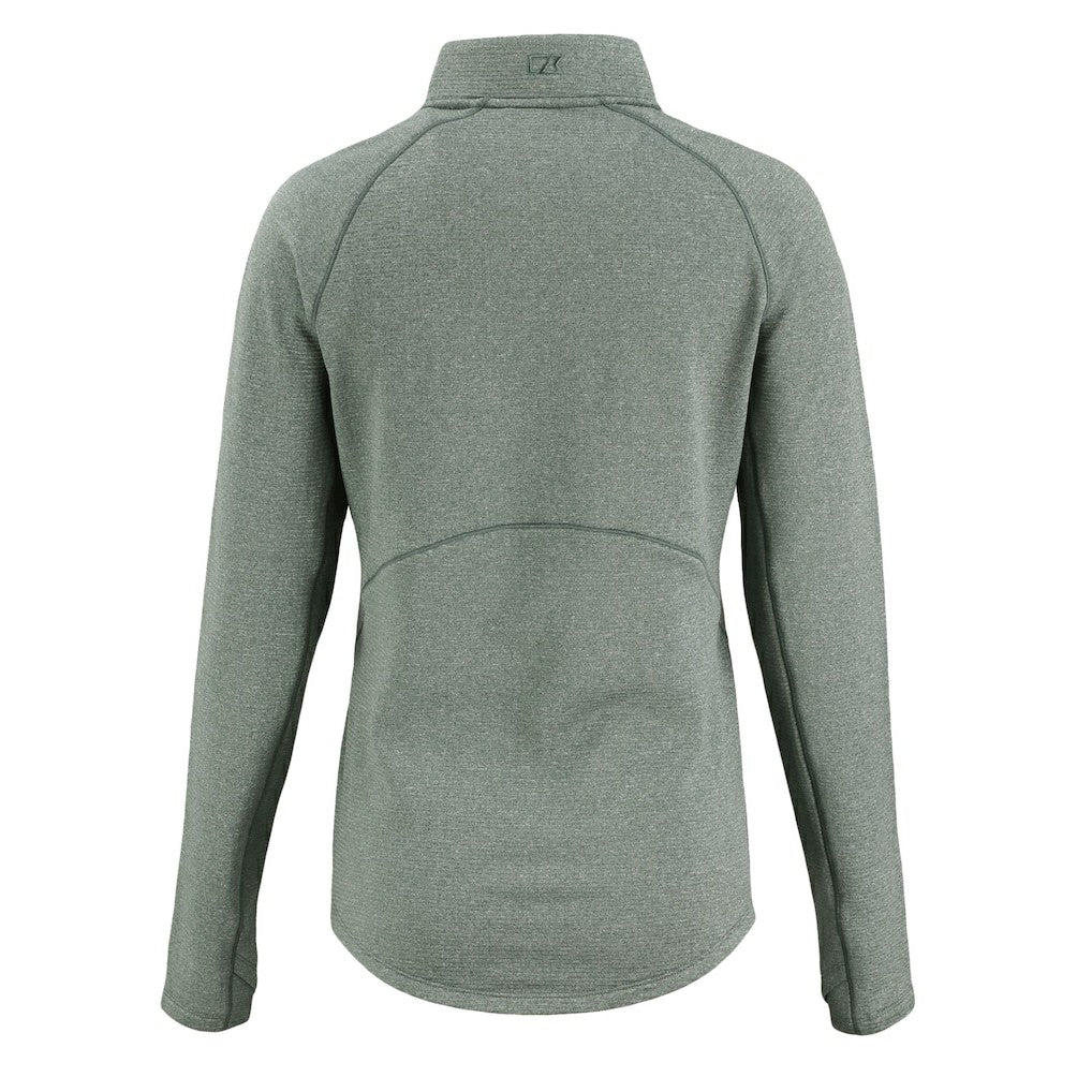 NFL Green Bay Packers Cutter & Buck Women's Peshastin Eco Fleece Recycled Tri-Blend Raglan Half-Zip Jacket