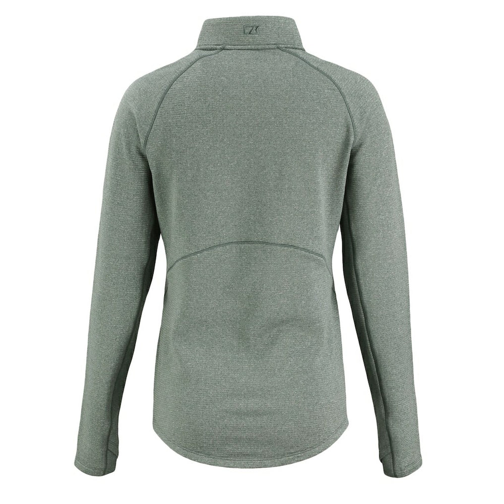 NFL Green Bay Packers Cutter & Buck Women's Peshastin Eco Fleece Recycled Tri-Blend Raglan Half-Zip Jacket