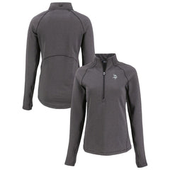 NFL Minnesota Vikings Cutter & Buck Women's Peshastin Eco Fleece Recycled Tri-Blend Raglan Half-Zip Jacket
