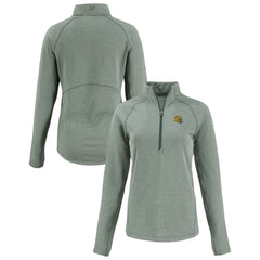 NFL Green Bay Packers Cutter & Buck Women's Peshastin Eco Fleece Recycled Tri-Blend Raglan Half-Zip Jacket