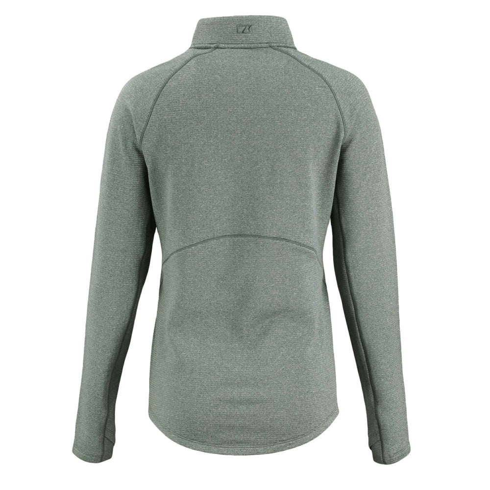 NFL Green Bay Packers Cutter & Buck Women's Peshastin Eco Fleece Recycled Tri-Blend Raglan Half-Zip Jacket