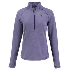 NFL Minnesota Vikings Cutter & Buck Women's Peshastin Eco Fleece Recycled Tri-Blend Raglan Half-Zip Jacket