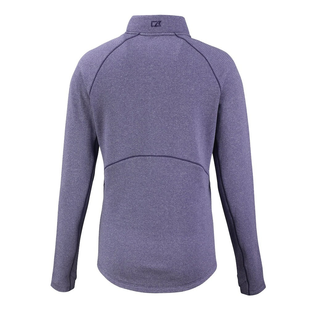 NFL Minnesota Vikings Cutter & Buck Women's Peshastin Eco Fleece Recycled Tri-Blend Raglan Half-Zip Jacket