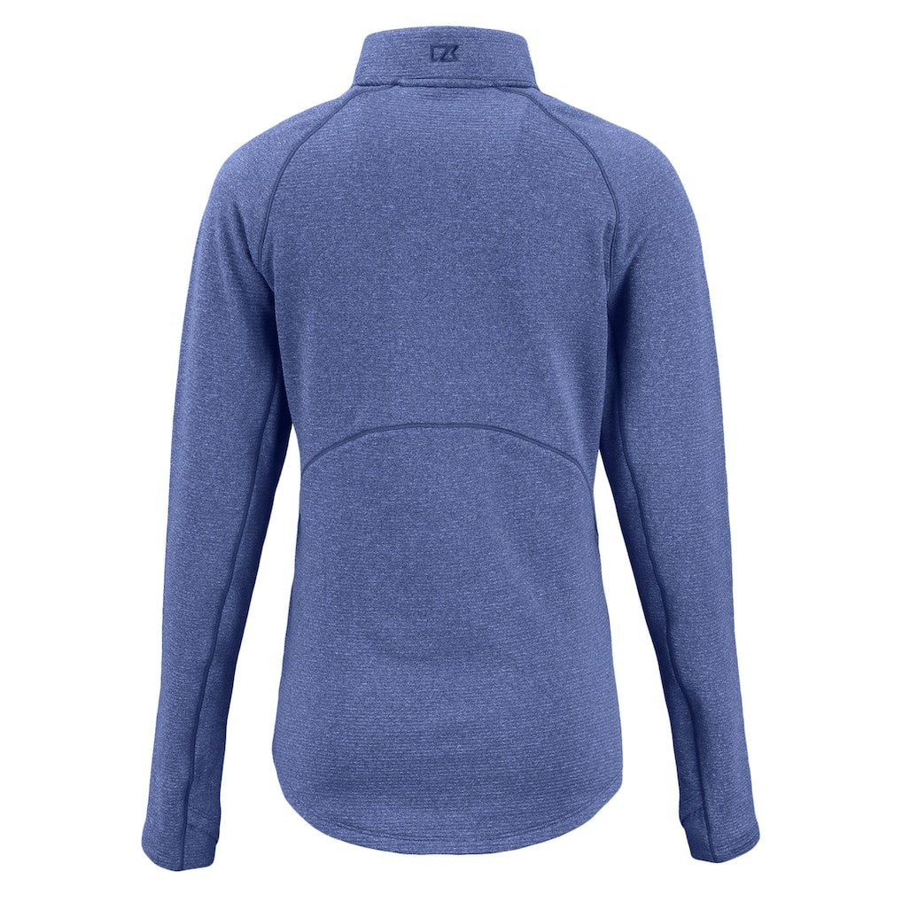 NFL New York Giants Cutter & Buck Women's Peshastin Eco Fleece Recycled Tri-Blend Raglan Half-Zip Jacket