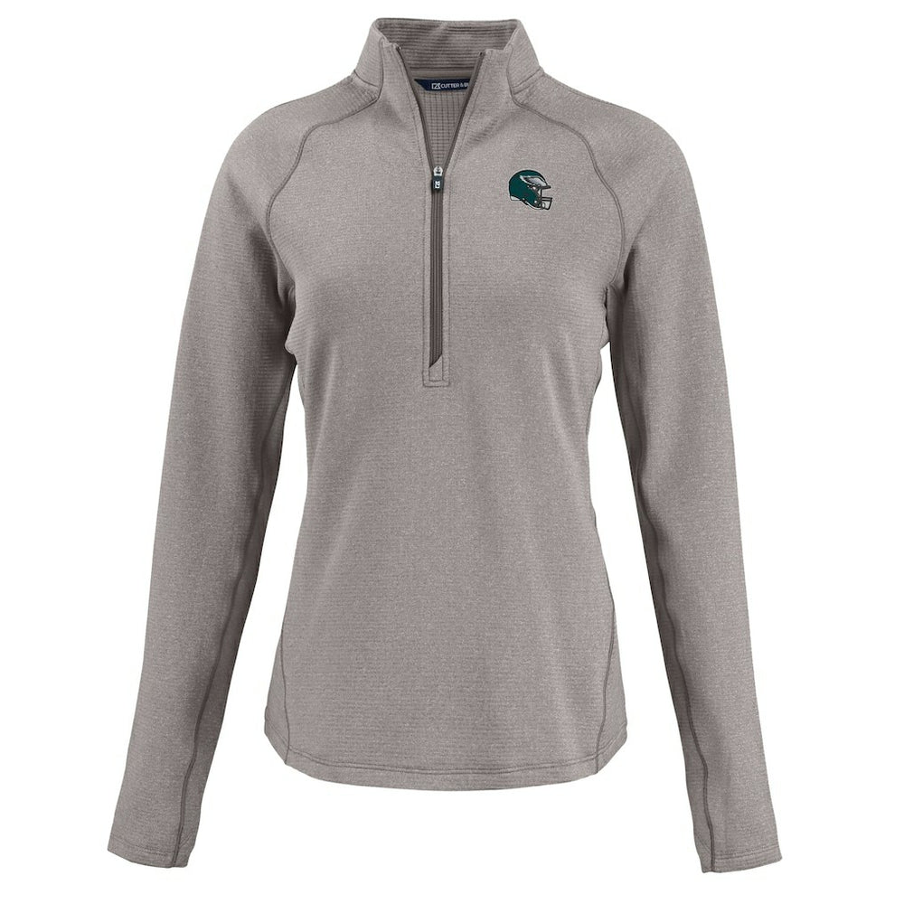 NFL Philadelphia Eagles Cutter & Buck Women's Peshastin Eco Fleece Recycled Tri-Blend Raglan Half-Zip Jacket