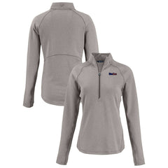 NFL Pittsburgh Steelers Cutter & Buck Women's Americana Peshastin Eco Fleece Recycled Tri-Blend Raglan Half-Zip Jacket