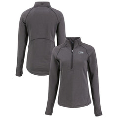 NFL Seattle Seahawks Cutter & Buck Women's Peshastin Eco Fleece Recycled Tri-Blend Raglan Half-Zip Jacket