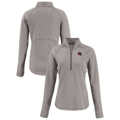 NFL Washington Commanders Cutter & Buck Women's Peshastin Eco Fleece Recycled Tri-Blend Raglan Half-Zip Jacket
