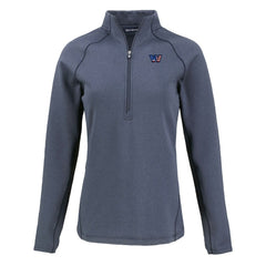 NFL Washington Commanders Cutter & Buck Women's Americana Peshastin Eco Fleece Recycled Tri-Blend Raglan Half-Zip Jacket