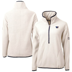 NFL Washington Commanders Cutter & Buck Women's Americana Cascade Eco Sherpa Fleece Half-Zip Jacket