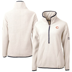 NFL Chicago Bears Cutter & Buck Women's Cascade Eco Sherpa Fleece Half-Zip Jacket