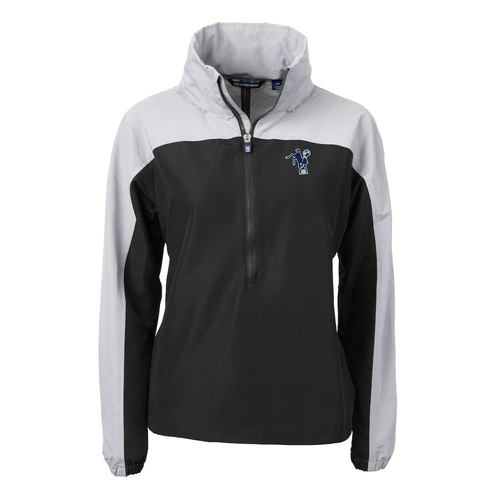 NFL Indianapolis Colts Cutter & Buck Women's Charter Eco Recycled Half-Zip Hooded Anorak Jacket