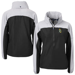 NFL Green Bay Packers Cutter & Buck Women's Charter Eco Recycled Half-Zip Hooded Anorak Jacket
