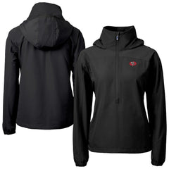 NFL San Francisco 49ers Cutter & Buck Women's Charter Eco Recycled Half-Zip Hooded Anorak Jacket