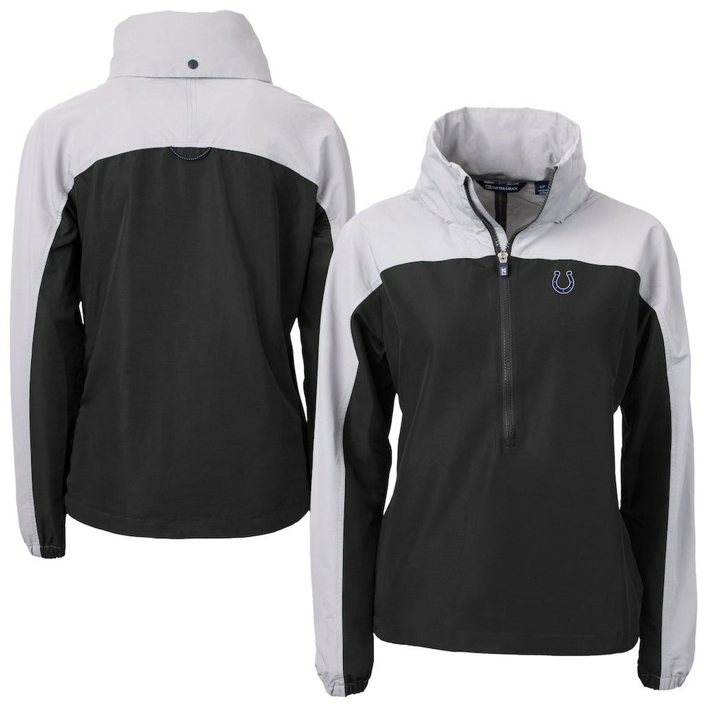 NFL Indianapolis Colts Cutter & Buck Women's Charter Eco Recycled Half-Zip Hooded Anorak Jacket