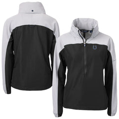 NFL Indianapolis Colts Cutter & Buck Women's Charter Eco Recycled Half-Zip Hooded Anorak Jacket