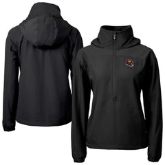 NFL Washington Commanders Cutter & Buck Women's Charter Eco Recycled Half-Zip Hooded Anorak Jacket
