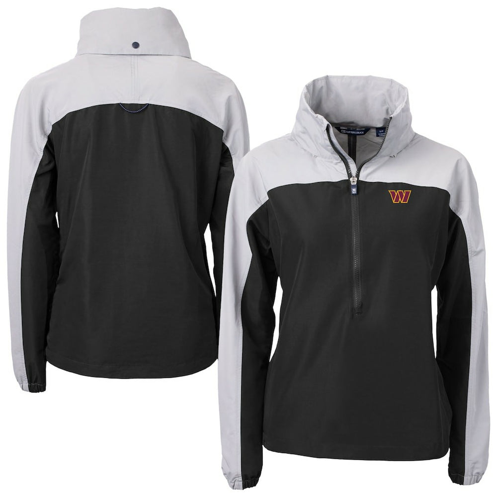 NFL Washington Commanders Cutter & Buck Women's Charter Eco Recycled Half-Zip Hooded Anorak Jacket