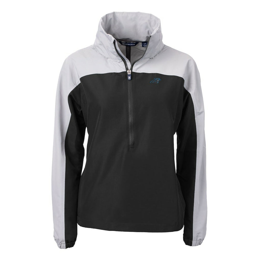 NFL Carolina Panthers Cutter & Buck Women's Charter Eco Recycled Half-Zip Hooded Anorak Jacket