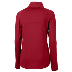 NFL New England Patriots Cutter & Buck Women's Adapt Eco Knit Stretch Recycled Raglan Half-Zip Top