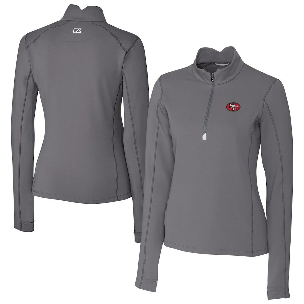 NFL San Francisco 49ers Cutter & Buck Women's Traverse Stretch Quarter-Zip Pullover Top