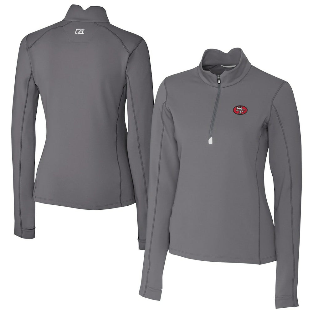 NFL San Francisco 49ers Cutter & Buck Women's Traverse Stretch Quarter-Zip Pullover Top