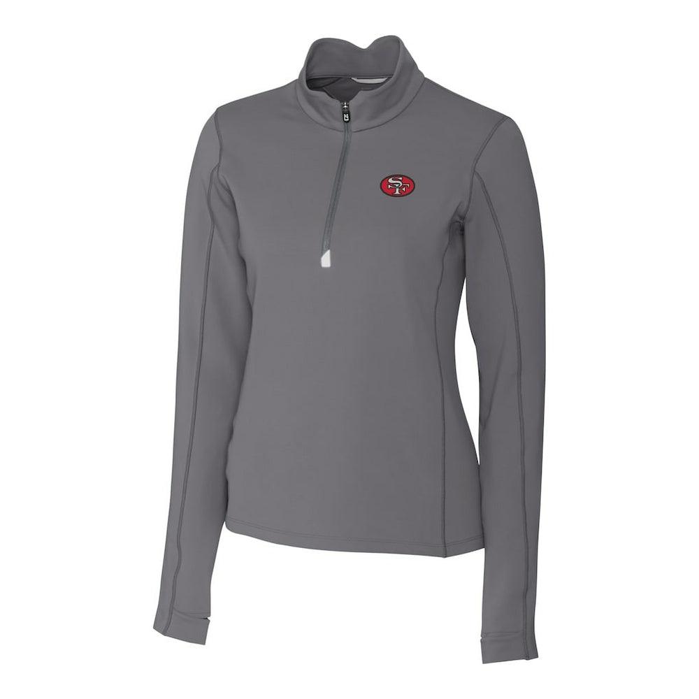 NFL San Francisco 49ers Cutter & Buck Women's Traverse Stretch Quarter-Zip Pullover Top