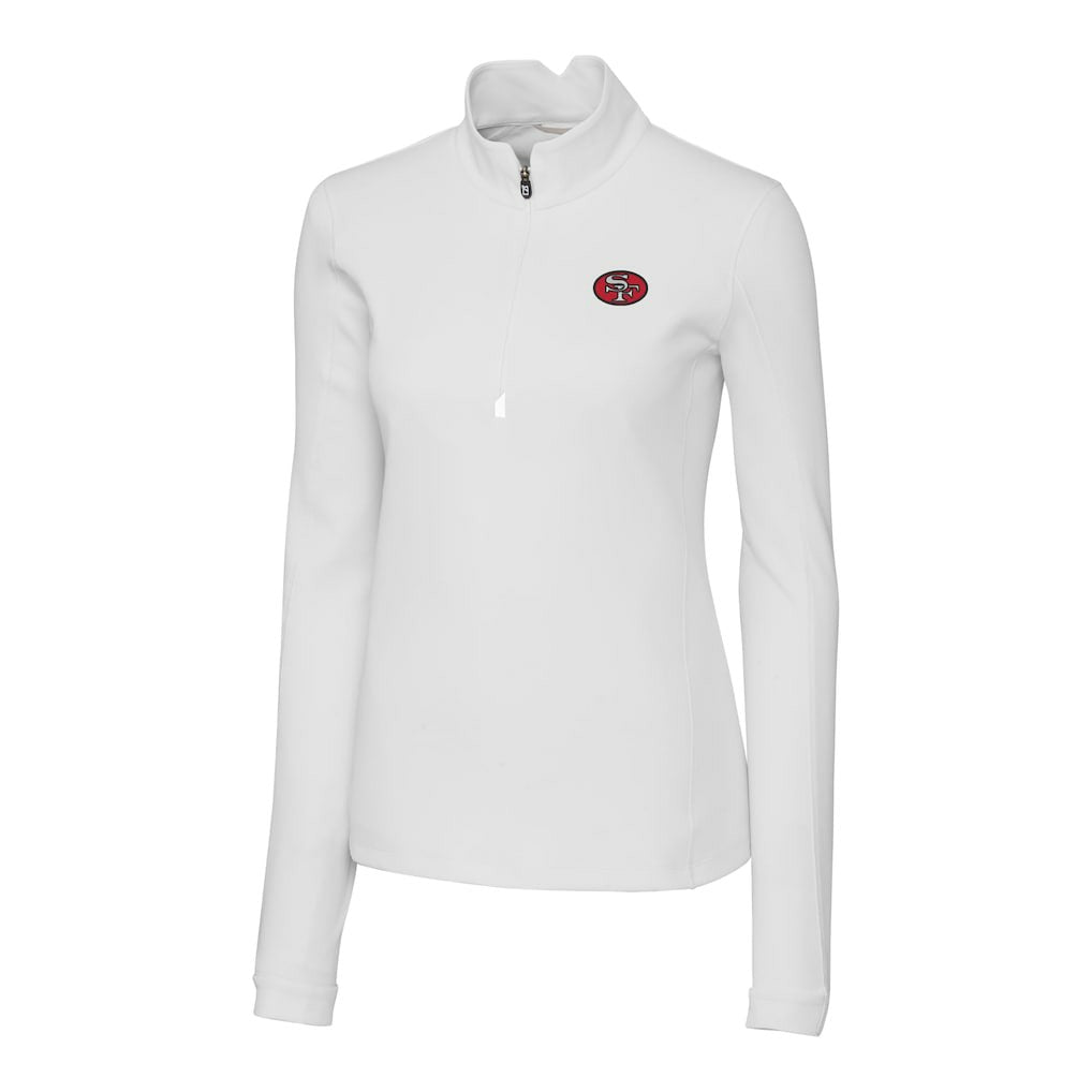 NFL San Francisco 49ers Cutter & Buck Women's Traverse Stretch Quarter-Zip Pullover Top