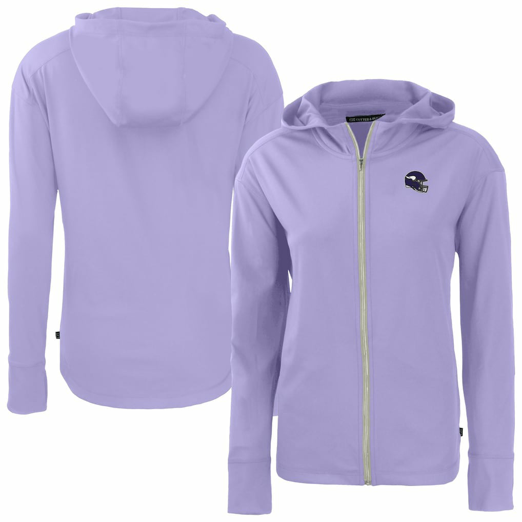 NFL Minnesota Vikings Cutter & Buck Women's Daybreak Eco Recycled Full-Zip Hoodie Jacket