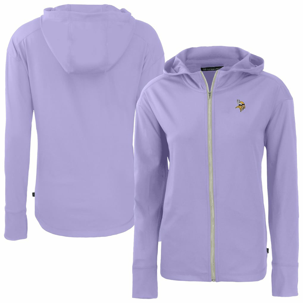 NFL Minnesota Vikings Cutter & Buck Women's Daybreak Eco Recycled Full-Zip Hoodie Jacket