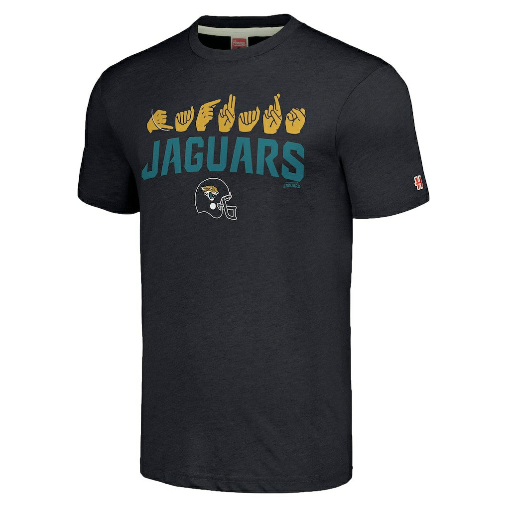 NFL Jacksonville Jaguars Homage Unisex The NFL ASL Collection by Love Sign American Sign Language T-Shirt