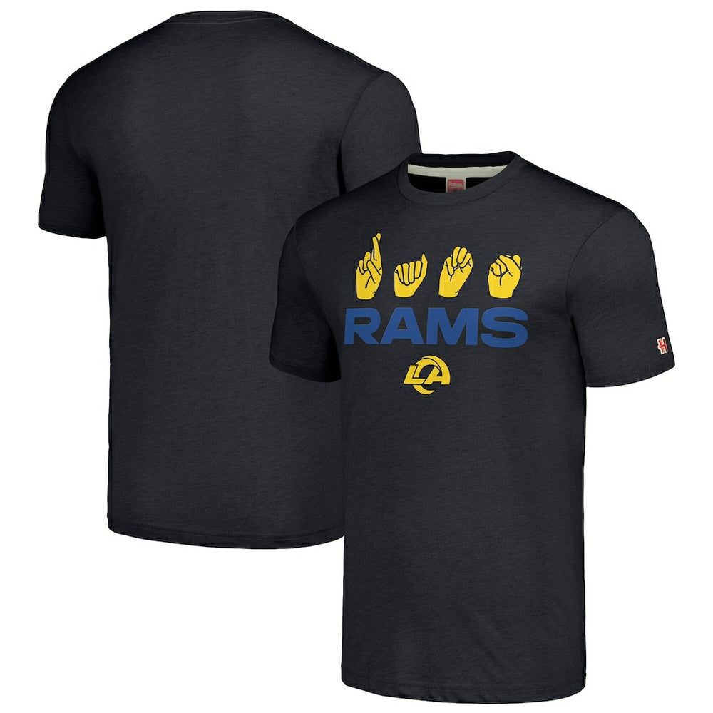 NFL Los Angeles Rams Homage Unisex The NFL ASL Collection by Love Sign American Sign Language T-Shirt